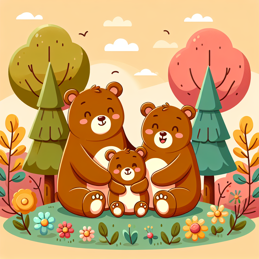 Bubbly Bear Family Paint By Diamonds Kits