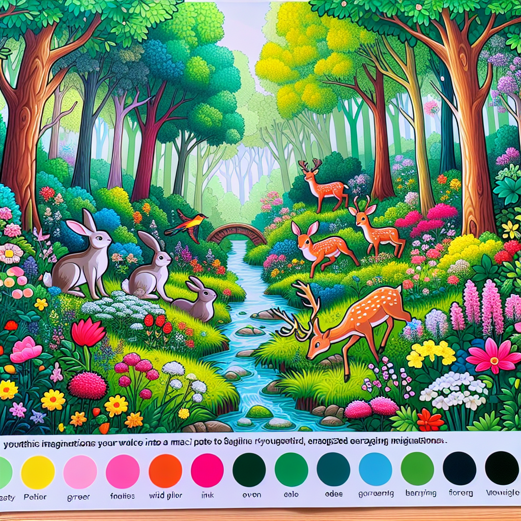 Magical Forest Wonderland Painting By Diamonds Kit