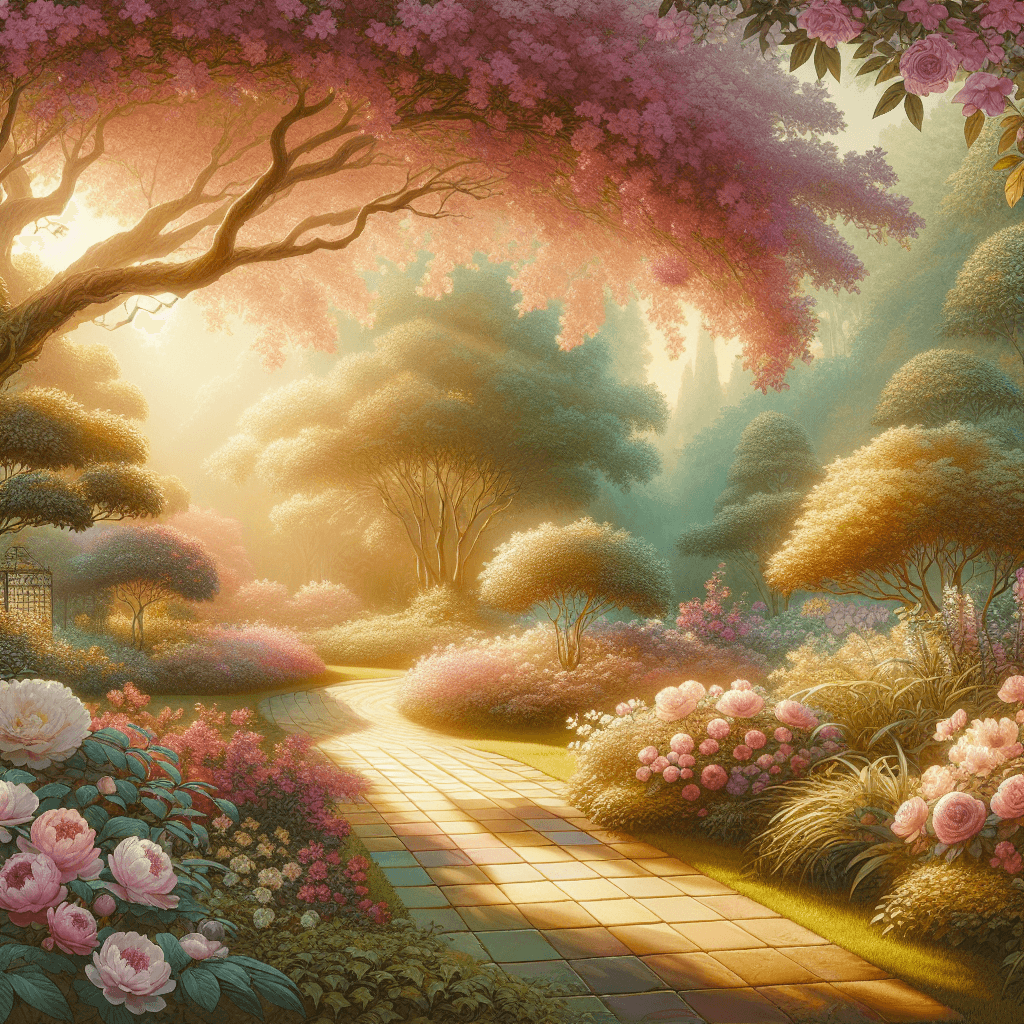 Charming Tea Garden Painting Diamond Kit