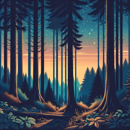 Twilight Forest Paint By Diamonds Art