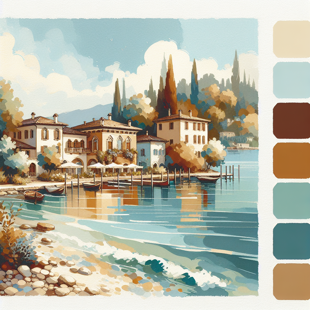 Italian Lakeside Charm Painting By Diamonds Kit