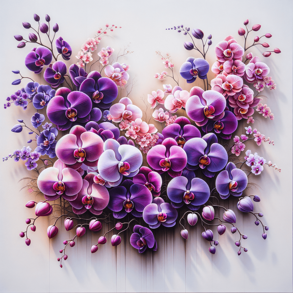 Harmonious Orchids Paint By Diamonds