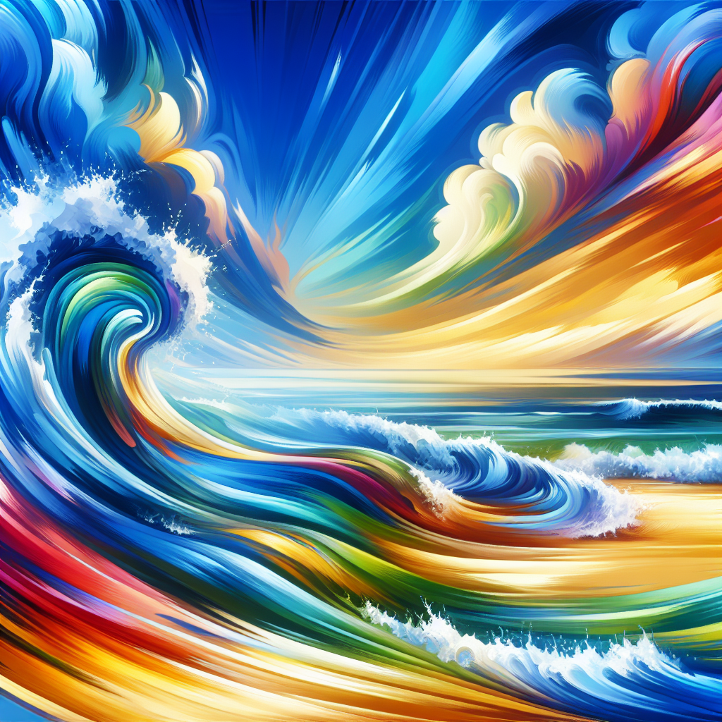 Colorful Ocean Waves DIY Paint By Diamonds