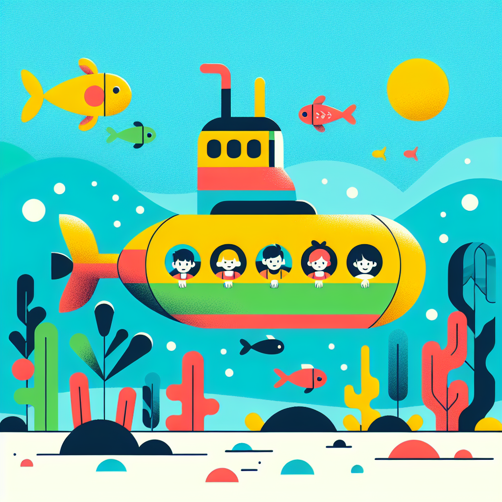 Ocean Explorers In Submarine Paint By Color
