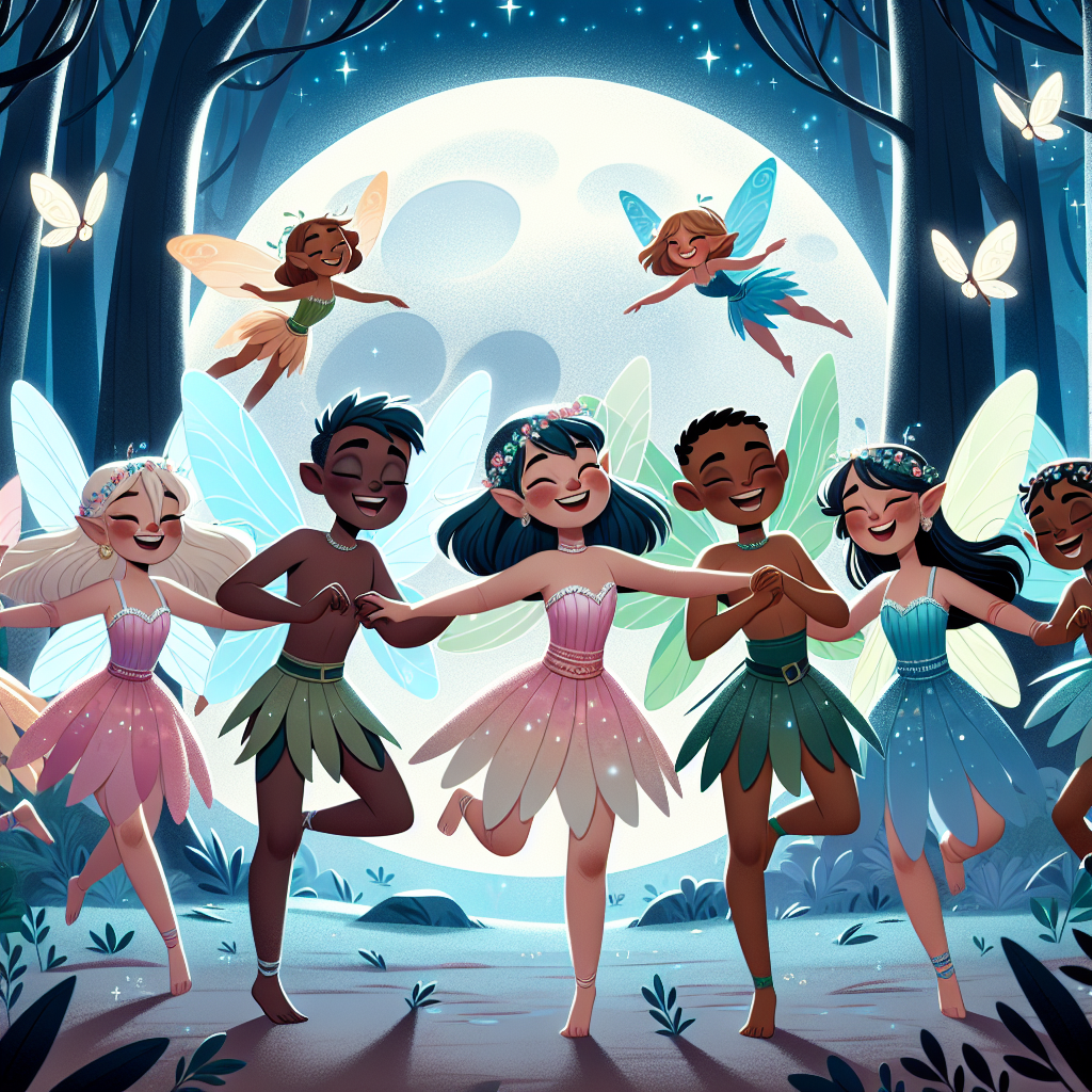 Magical Moonlight Fairies Paint By Diamonds Art