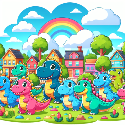 Dino Town Painting Diamond Kit