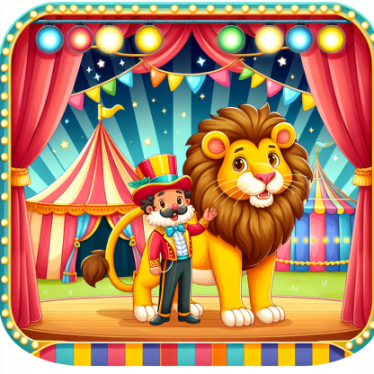 Circus Lion Tamer Show Paint By Color