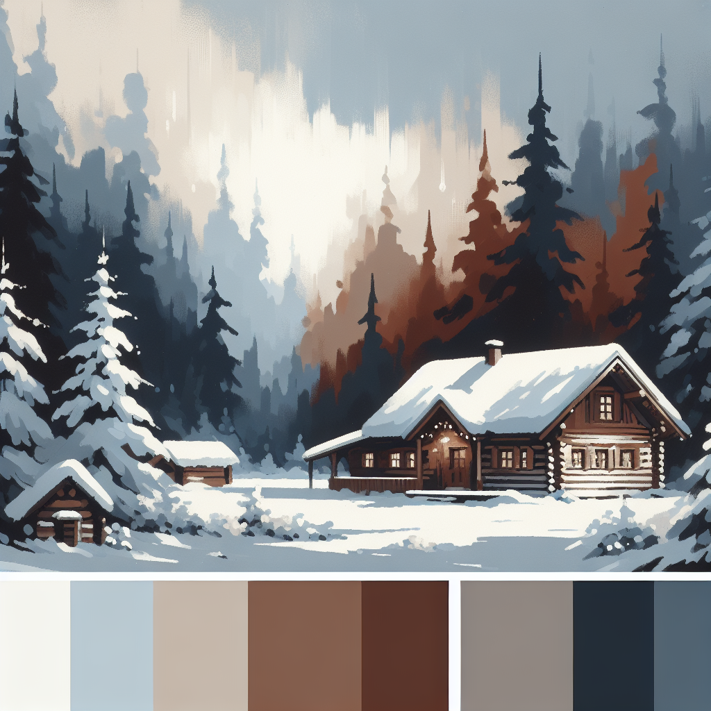 Winter Cabin Tranquility Diamond Painting