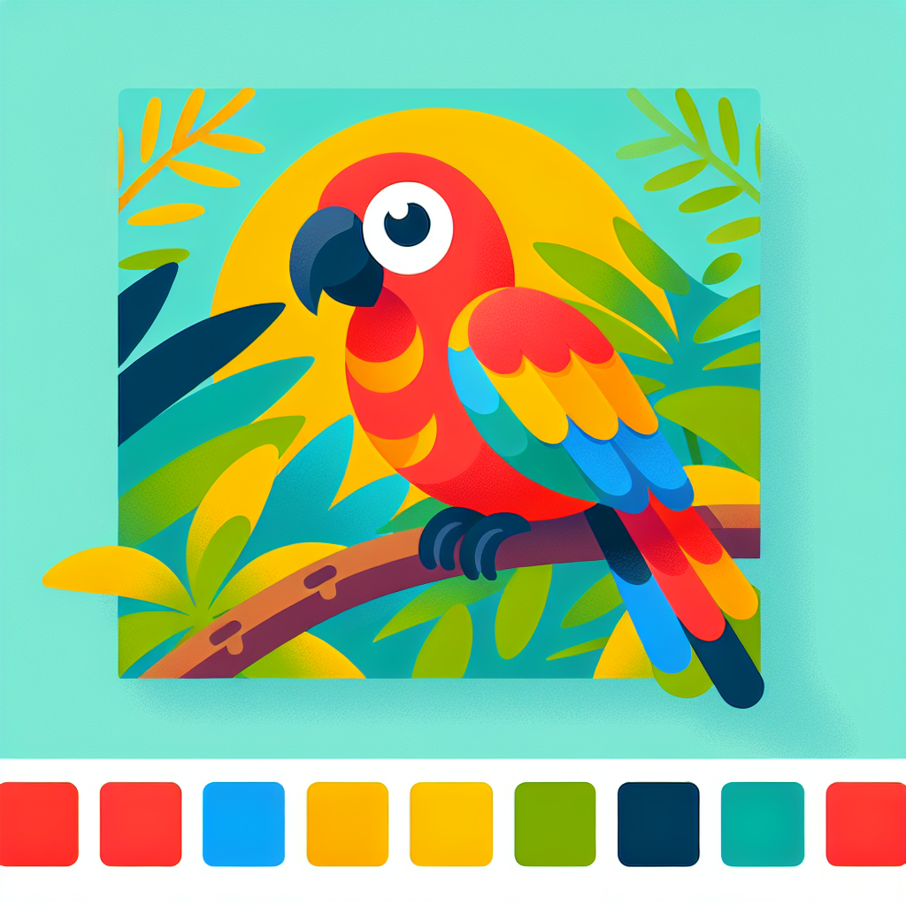 Parrot’s Tropical Paradise Painting Diamond Kit