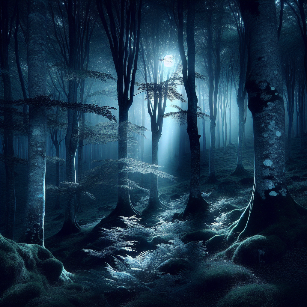 Midnight In Ancient Woods Painting Diamond Kit