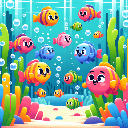 Bright Colorful Fish Paint By Diamonds Art