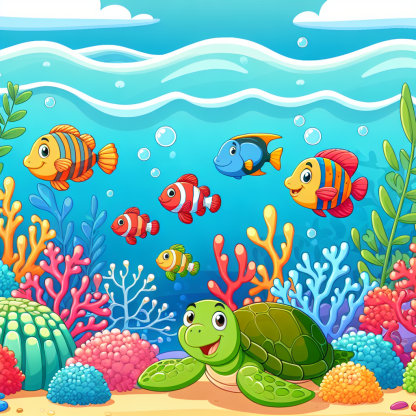 Cute Underwater World Paint By Diamond