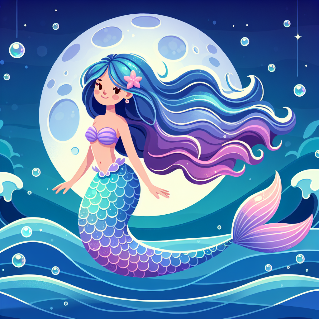 Moonlight Mermaid Swim Paint By Diamonds Kits