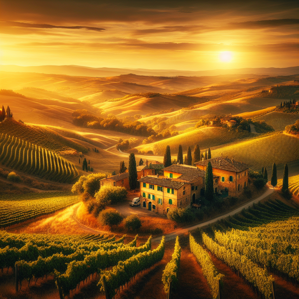 Artistic Landscape Of Tuscany Paint By Diamond