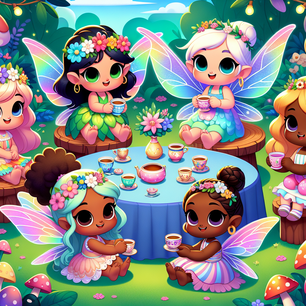 Fairy Garden Tea Party Paint By Diamonds