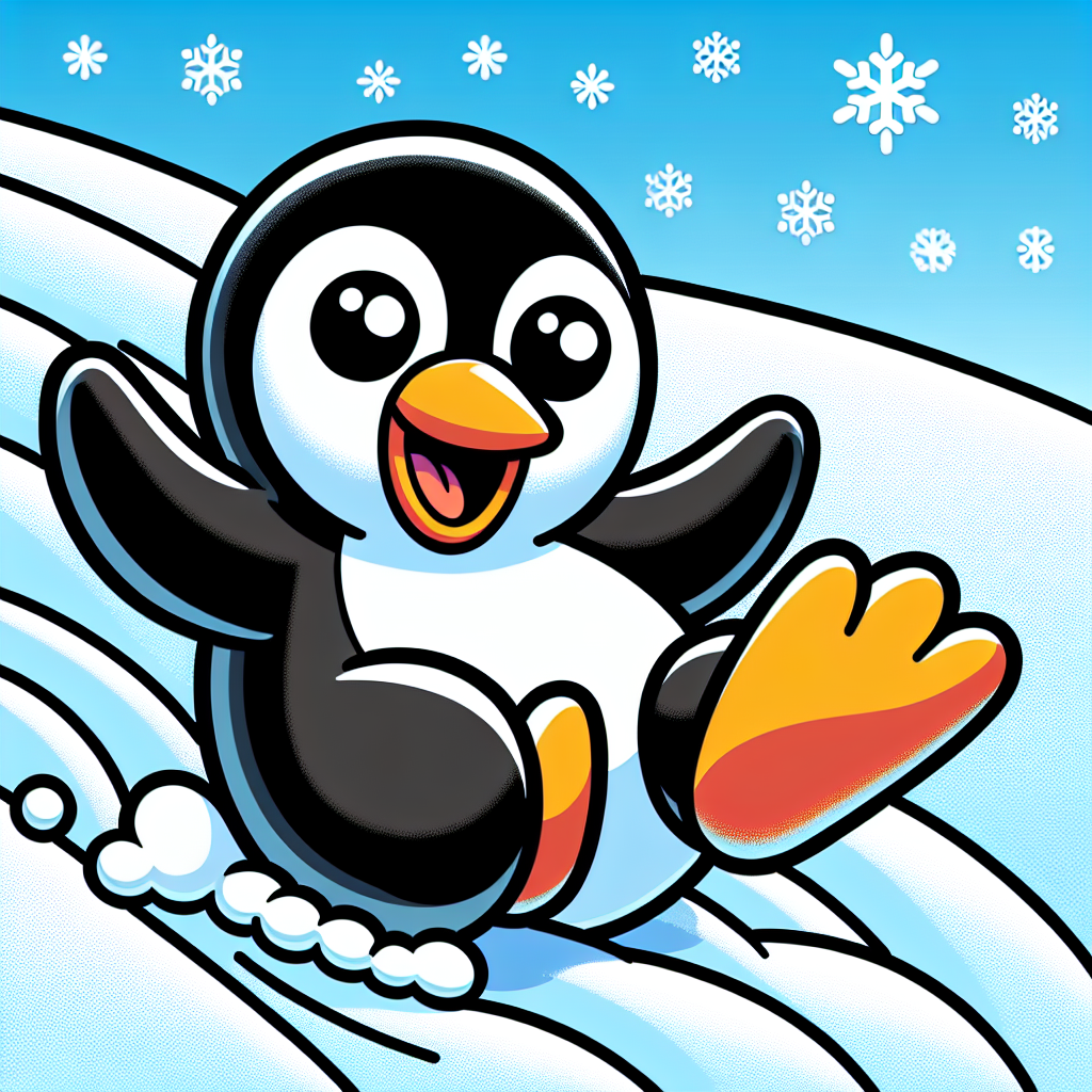 Bouncy Penguin Paint By Diamonds Art