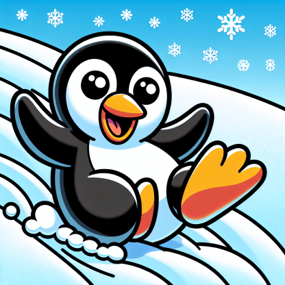 Bouncy Penguin Paint By Diamonds Art