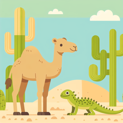 Dazzling Desert Animals Diamond Painting