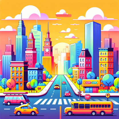Funky Town Adventure Paint By Diamonds Kits