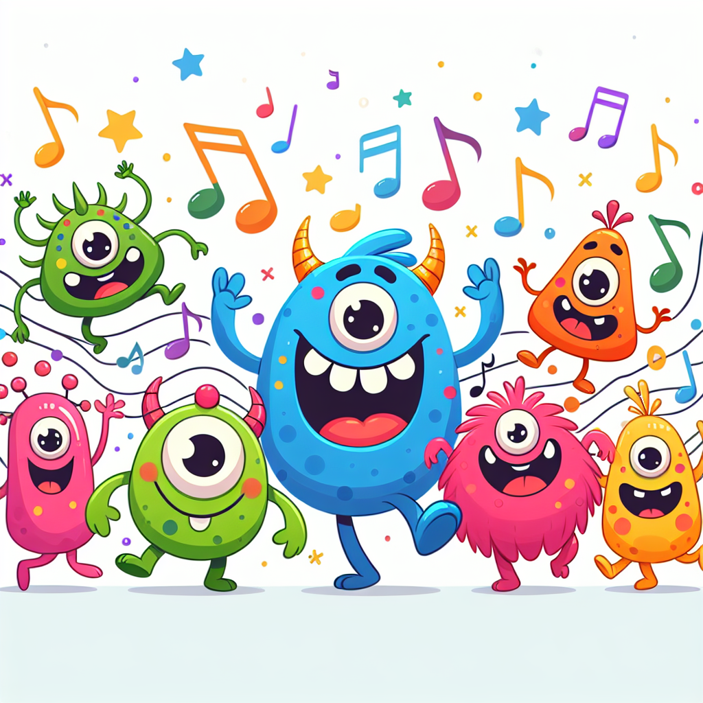 Wacky Monster Dance Party Paint By Color
