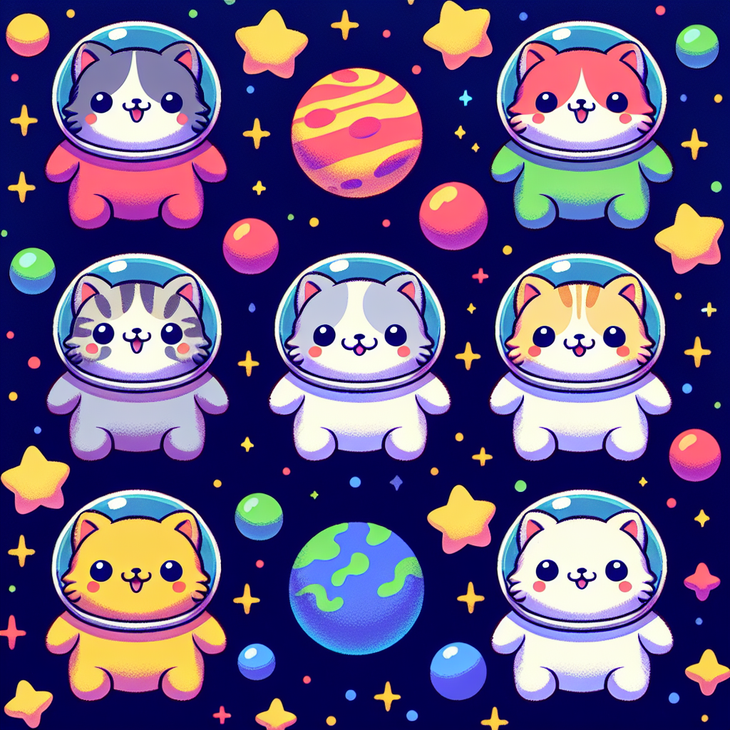 Charming Cosmic Kittens Diamond Painting
