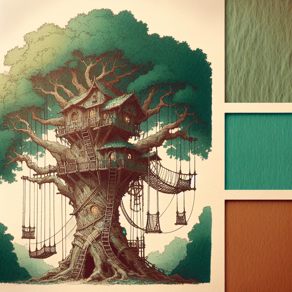 Fantasy Treehouse Retreat Painting Diamond Kit