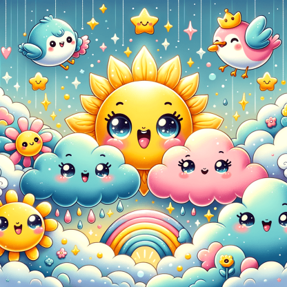 Cheerful Cloud Kingdom Paint By Diamonds Art