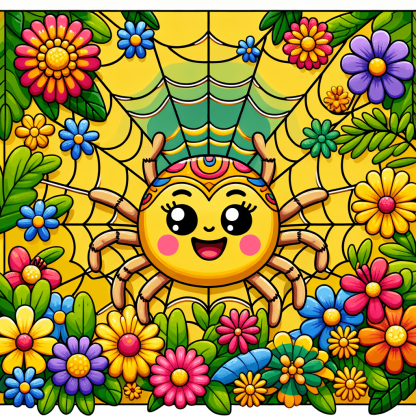 Sunny Spider Paint By Color