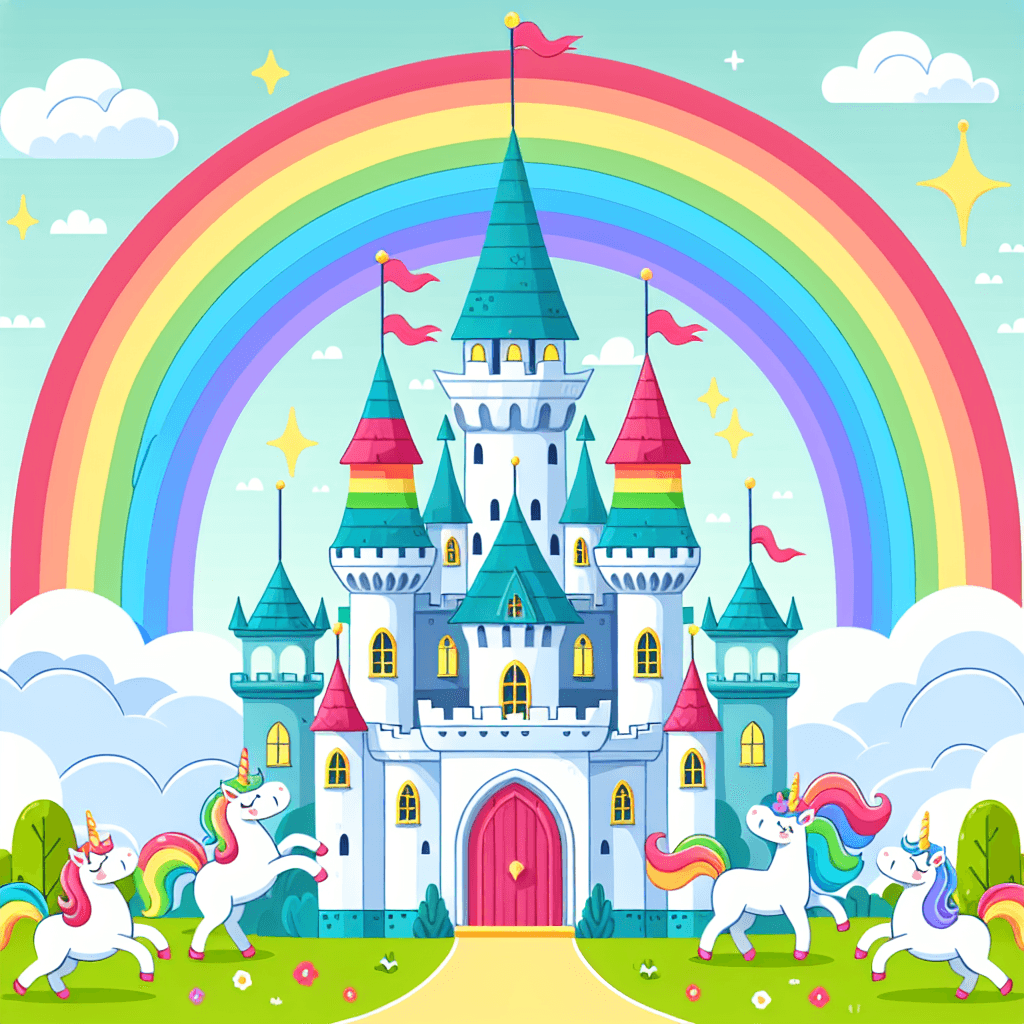 Magical Unicorn Castle Paint By Diamonds Art