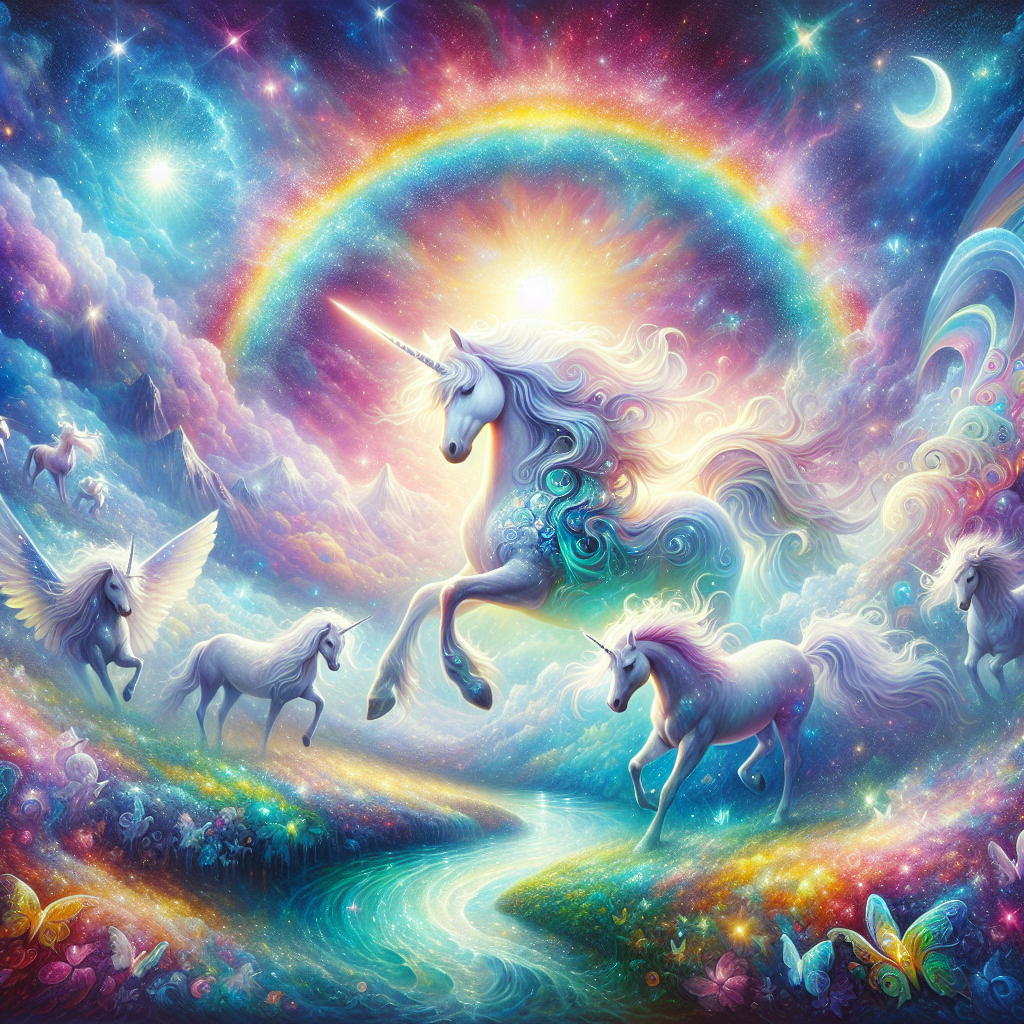 Mystical Unicorns Painting By Diamonds Kit