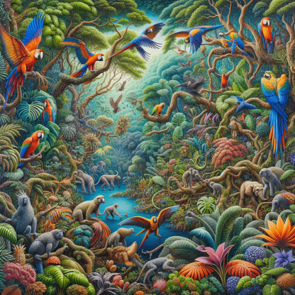 Lively Jungle Painting Diamond Kit