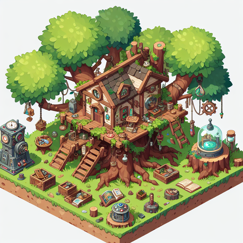 Time Traveler's Treehouse Paint By Diamond