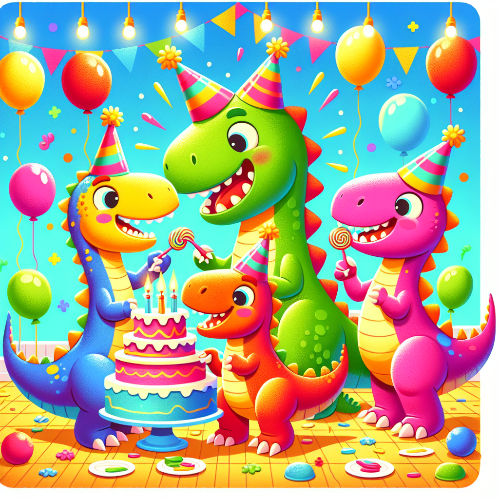 Funky Dino Party Paint By Diamonds Kits