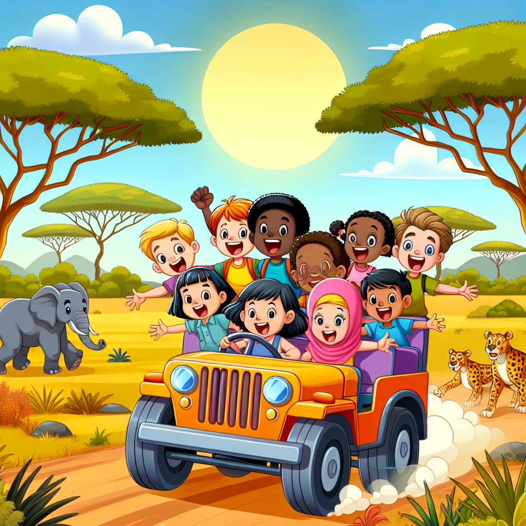 Adventurous Safari Friends Painting By Diamonds Kit