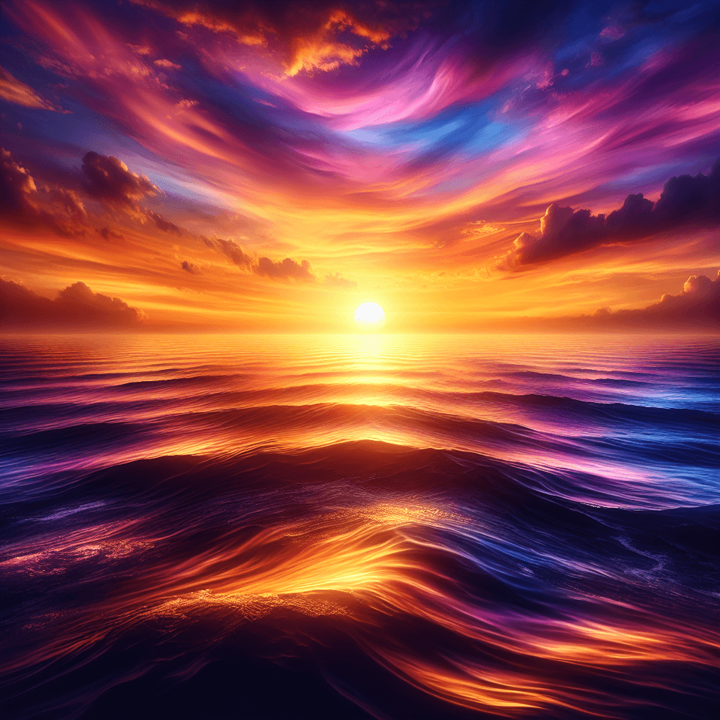 Oceanic Sunset Glow Paint By Diamonds