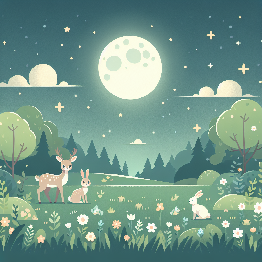 Moonlit Meadow Painting Diamond Kit