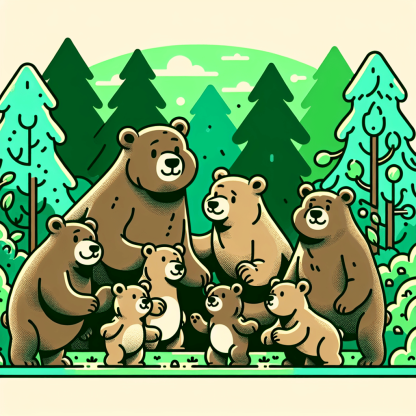 Friendly Forest Bears Paint By Diamonds Art