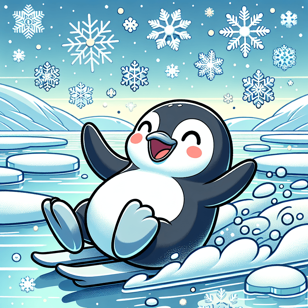 Cheerful Penguin Paint By Color