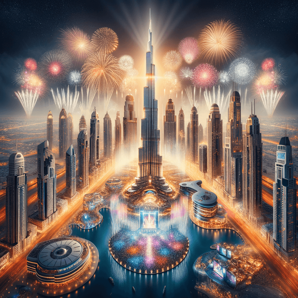 New Year Countdown - Dubai Painting By Diamonds Kit
