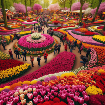 Keukenhof Flower Garden Paint By Diamonds Kits