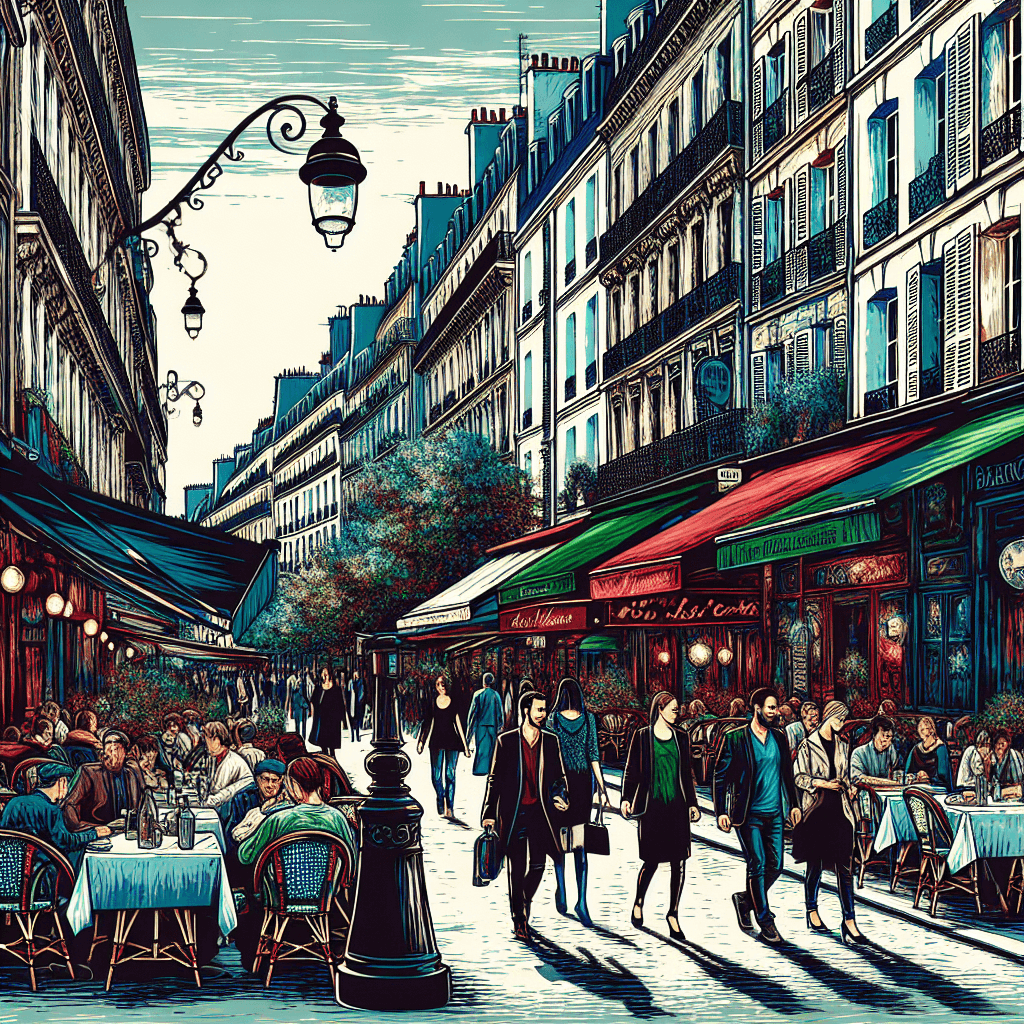 Lively Parisian Streetscape Paint By Diamonds Art