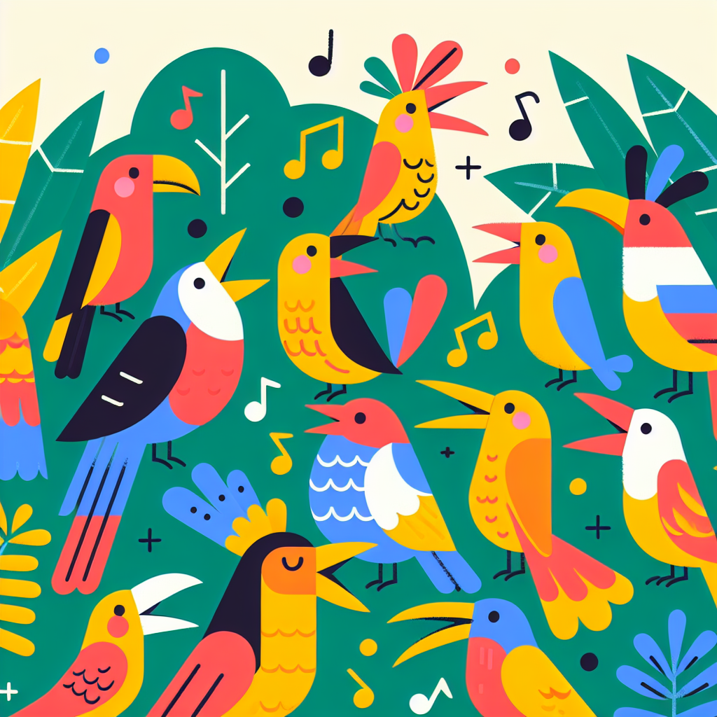 Singing Tropical Birds Diamonded Painting Kits