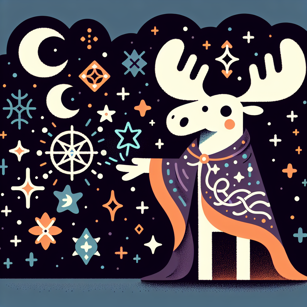 Magical Moose's Midnight Magic Diamond Painting