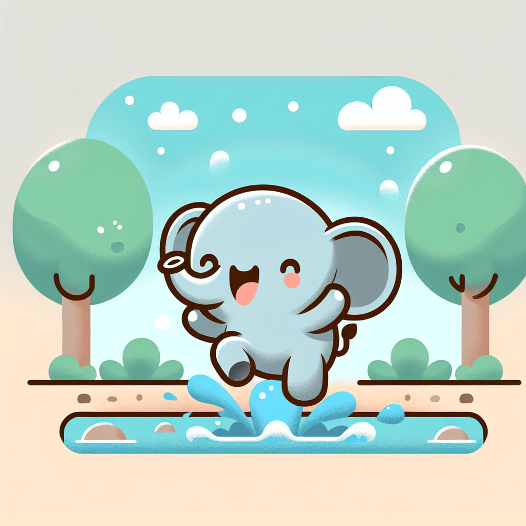 Playful Elephant Paint By Diamond