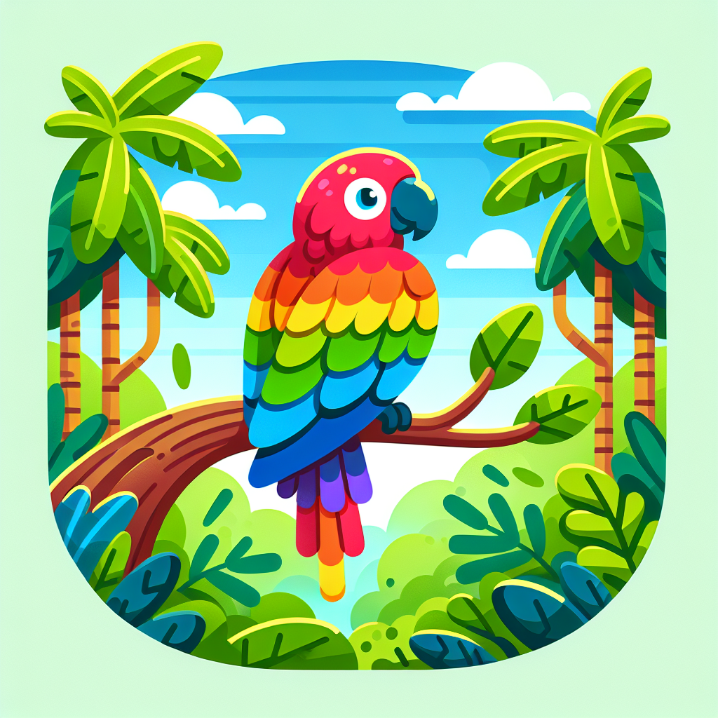 Rainbow Parrot Adventure Paint By Diamonds
