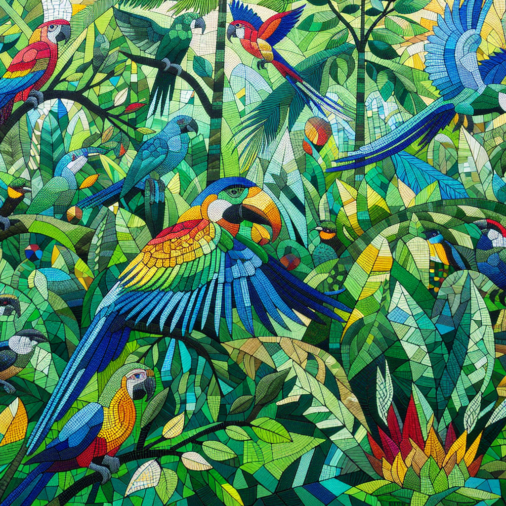 Mosaic Jungle Paint By Diamonds Kits