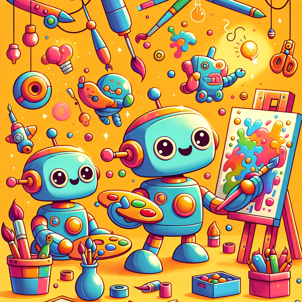 Creative Colorful Robots Diamond Painting