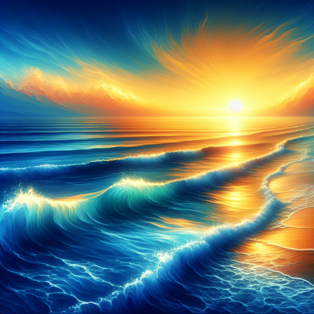 Dreamy Ocean Sunrise DIY Paint By Diamonds