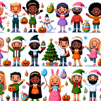 Happy Holiday Celebrations Paint By Color