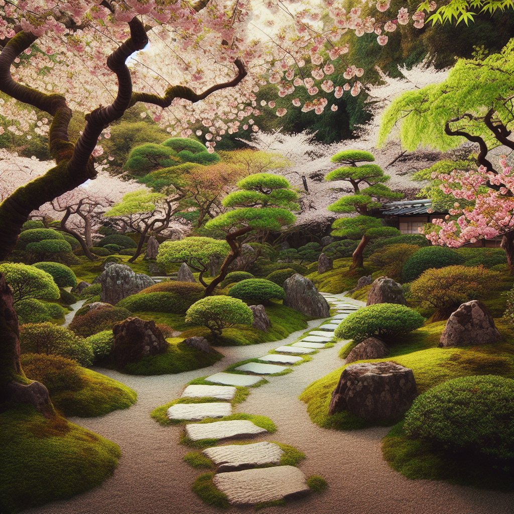 Japanese Tea Garden Retreat Painting By Diamonds Kit